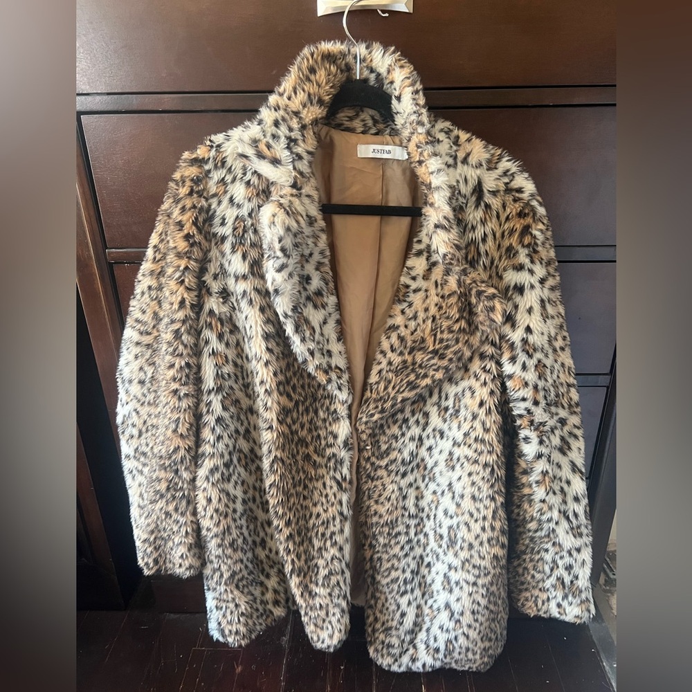 Cheetah Print Faux Fur Coat